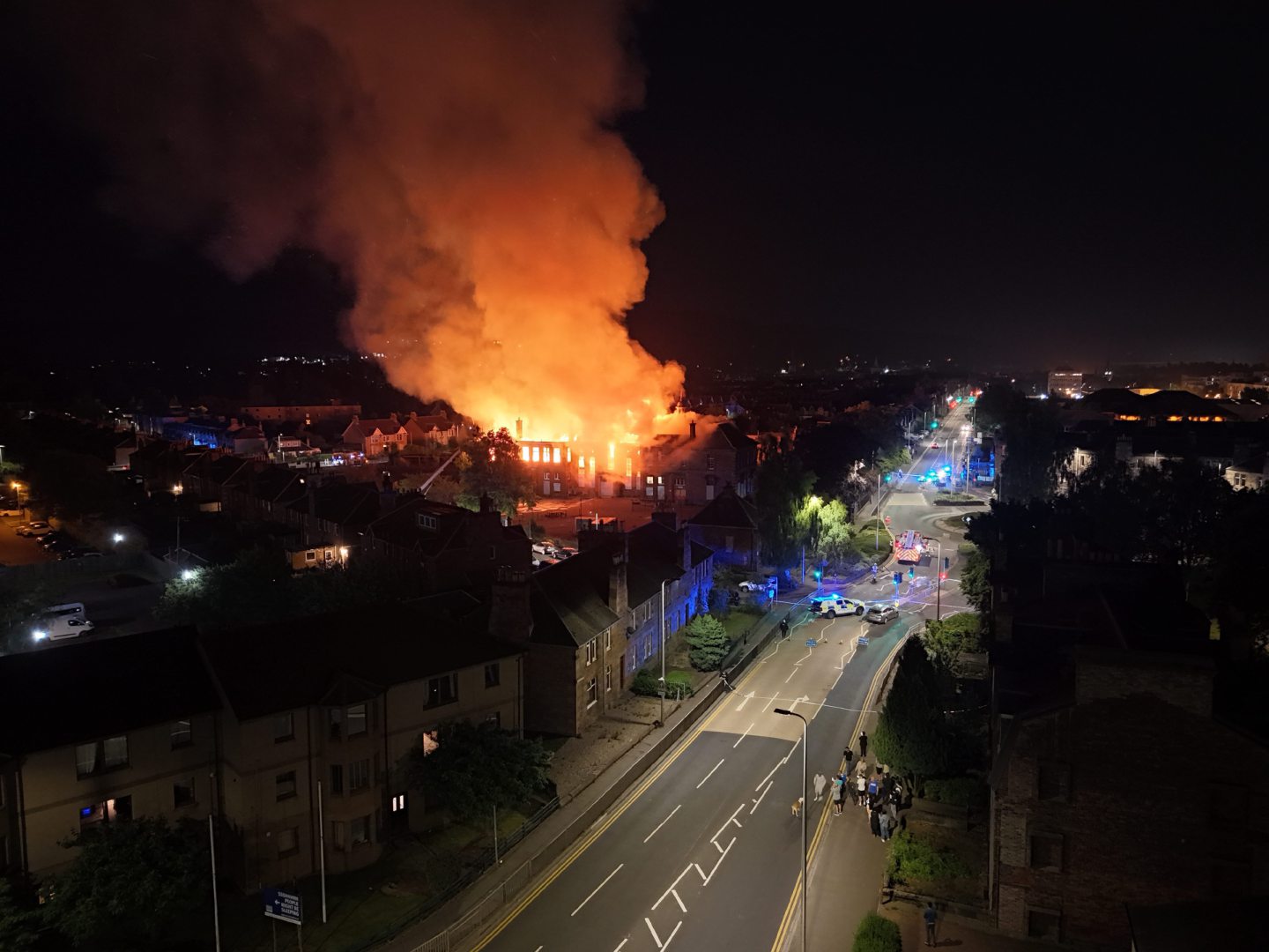 The fire from above.