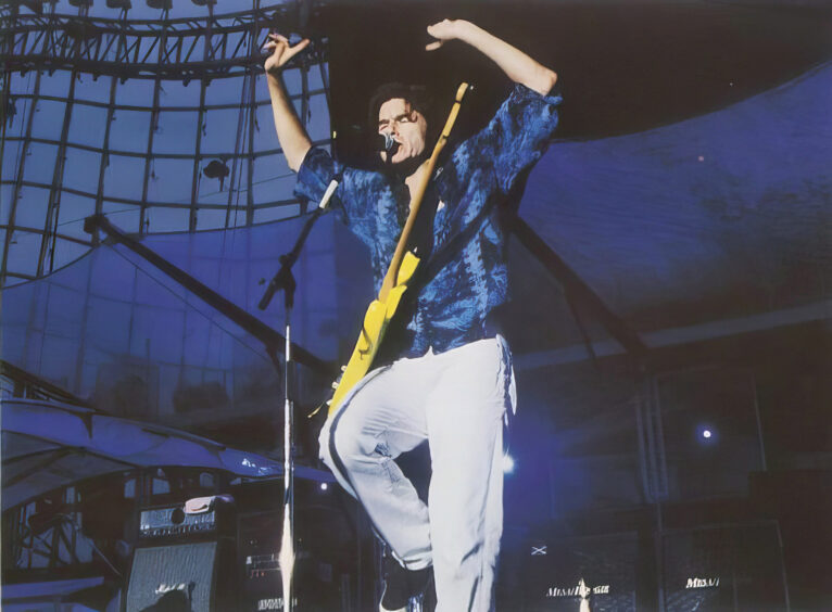 Stuart Adamson on stage in Germany in 1995.