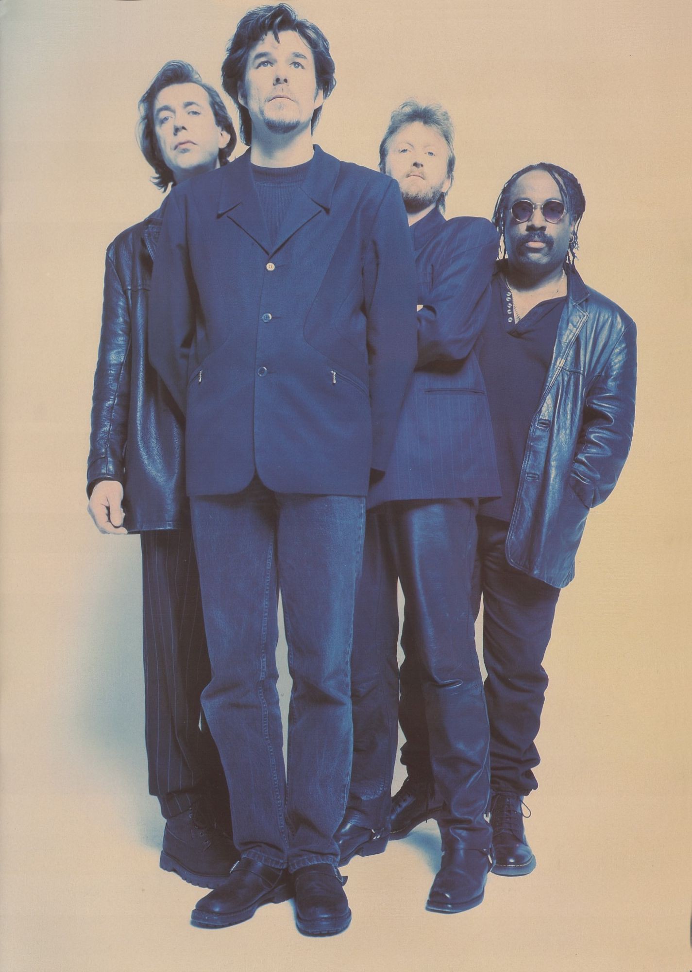 Big Country, each band member dressed in black, promoting the Why The Long Face album in 1995