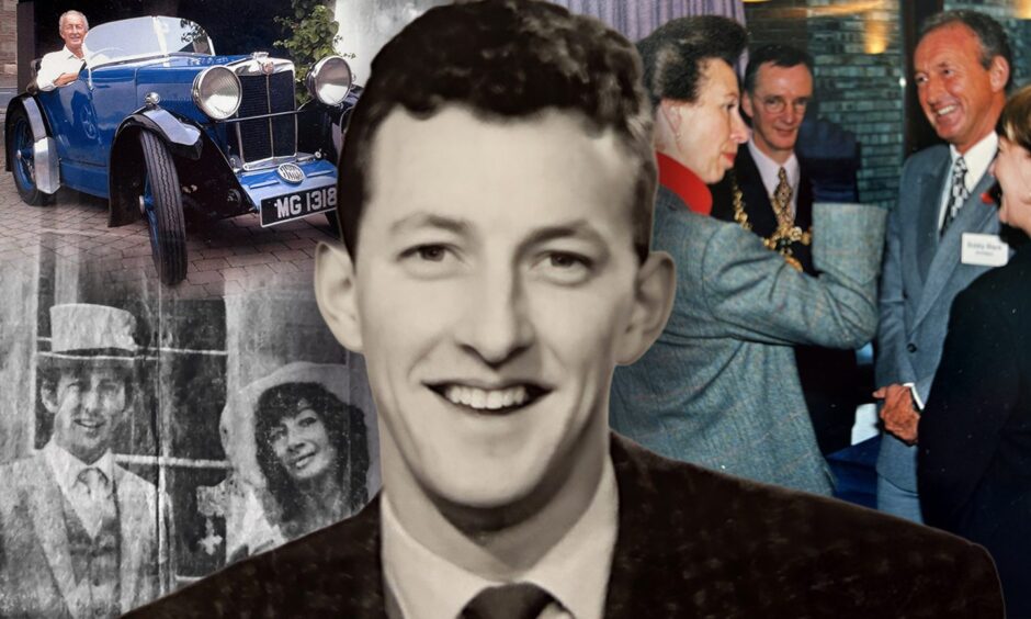 A picture montage of Bobby throughout his life