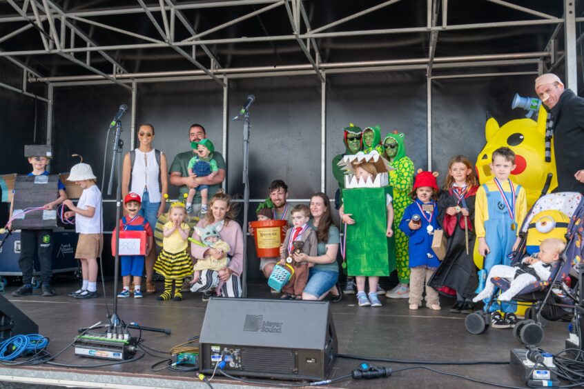 The winners of the fancy dress contest at the Broughty Ferry Gala Summer Festival.