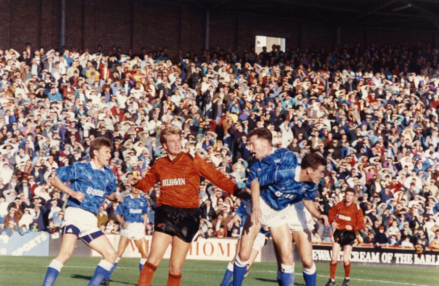 Baltacha in action at Tannadice.