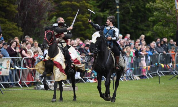 Jousting at the Robert the Bruce Festival, Dunfermline. Image: David Wardle