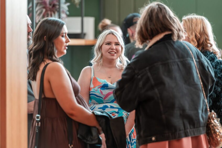 guests arriving for the event