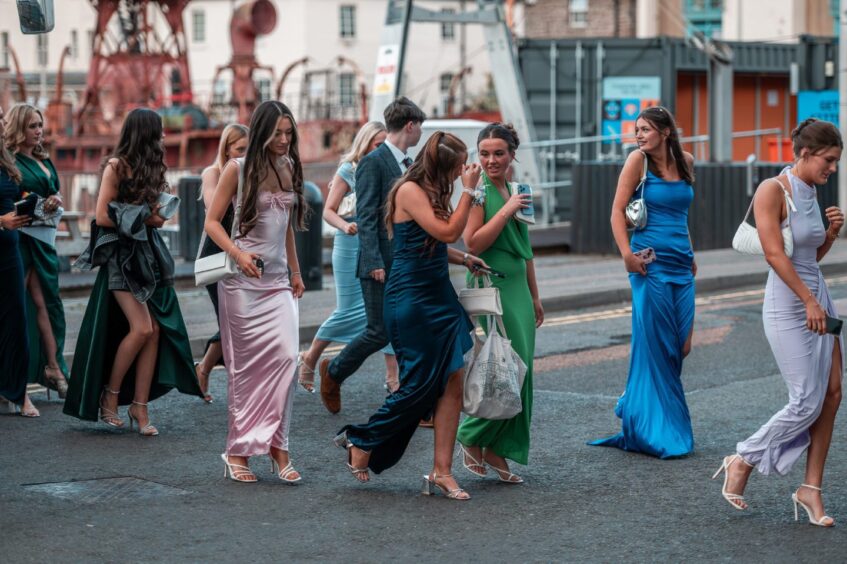 The guests arrive for the event