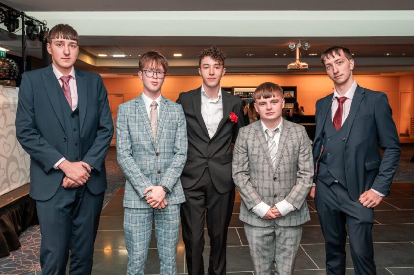 Guests wearing suits