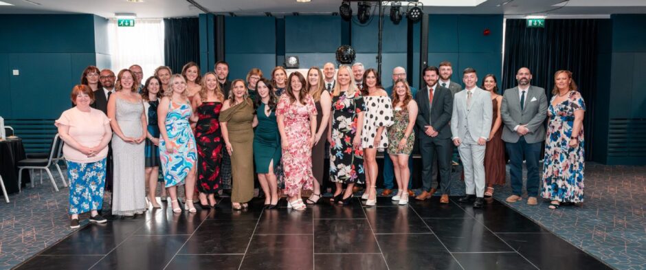 Attendees at Forfar Academy's 2025 final fling 