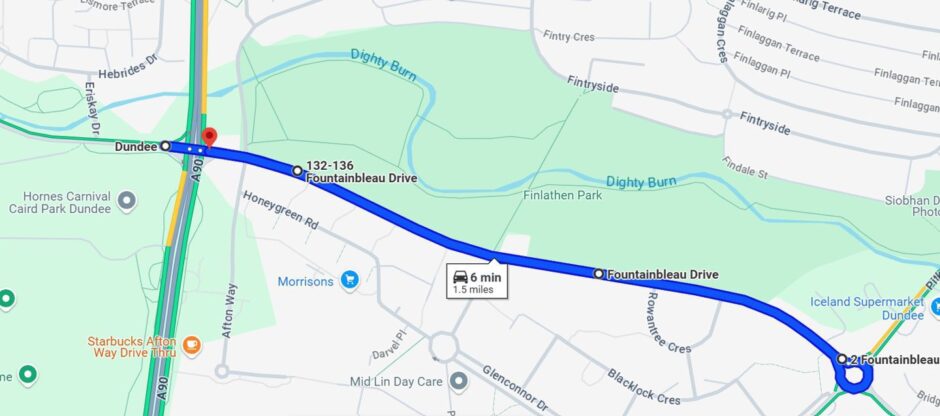 A map of the diversion that motorists will face. 