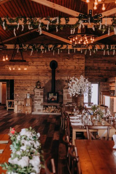 Glen Clova Hotel wedding barn.