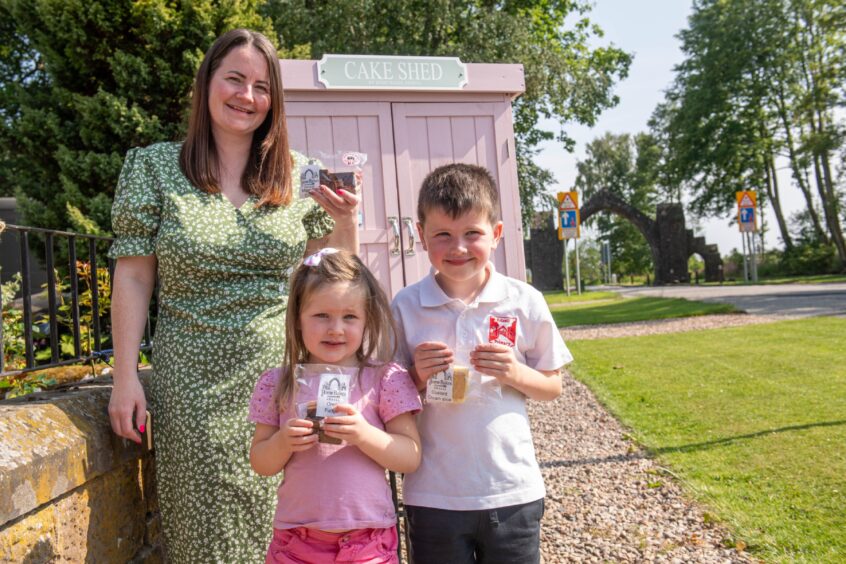 Edzell mum Debbie Farquharson has set up a village cake shed.