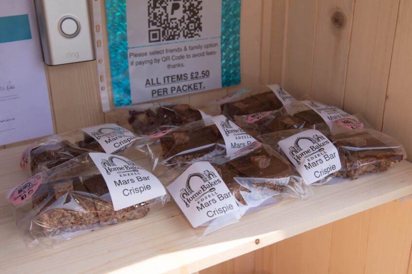 Some of the bakes sold in Debbie's cake shed.