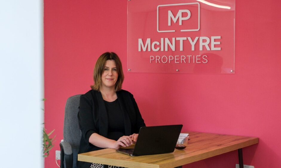 Owner Gale McIntyre in her new office in Invergowrie. Image: McIntyre Properties