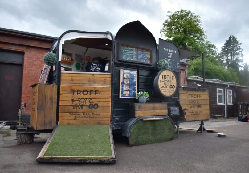 A food truck parked up in Craigtoun Country Park.