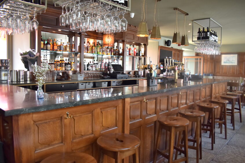 A bar inside a restaurant