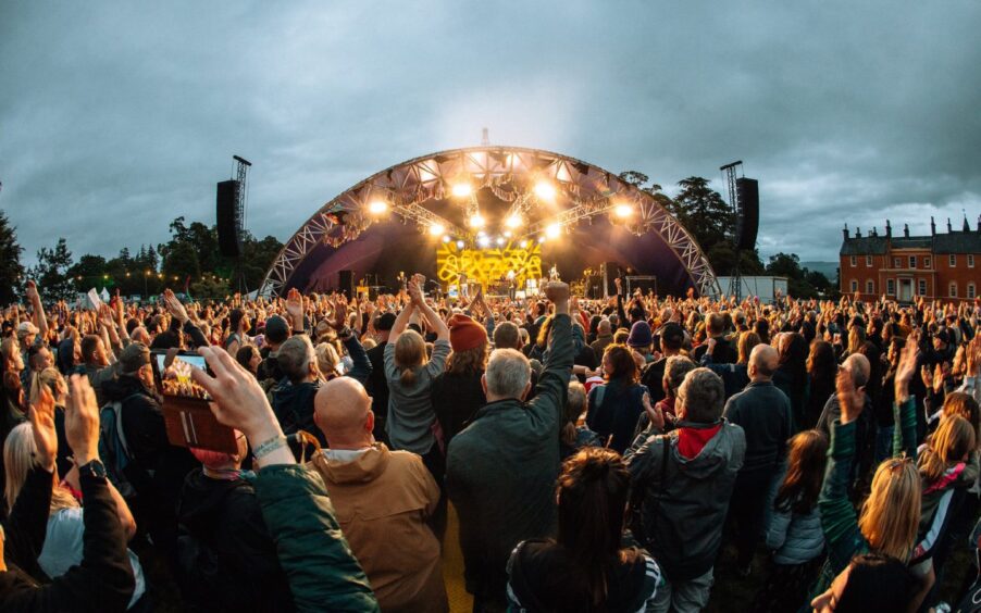 The main stage at Back Doune the Rabbit Hole festival