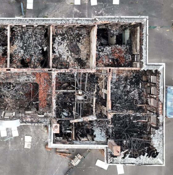 The former school in Perth which was gutted by fire. 