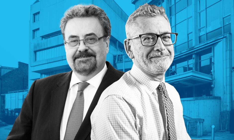 Professors Iain Gillespie and Shane O'Neill, who are strongly criticised in the report.
