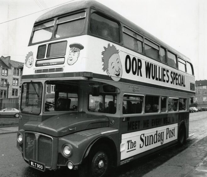 Oor Wullie Special bus in Dundee.