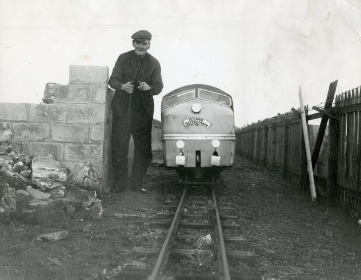 Matthew Kerr of Kerr's Miniature Railway in 1977 before his retiral.
