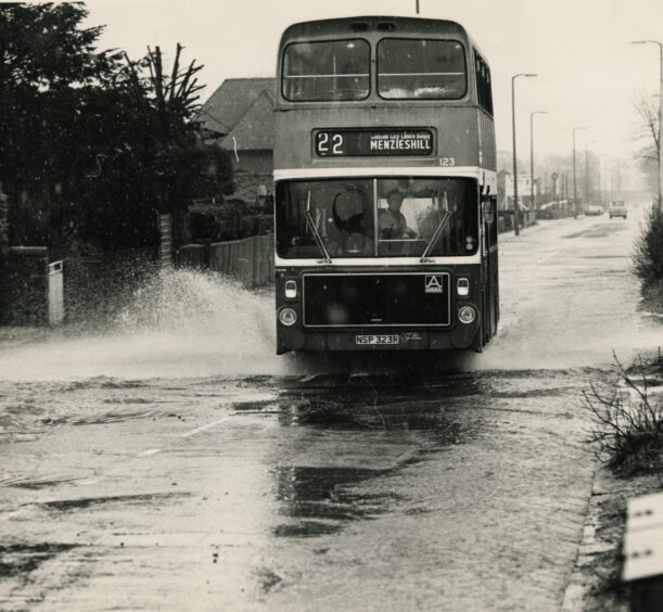 Flooding at Dundee in 1977.