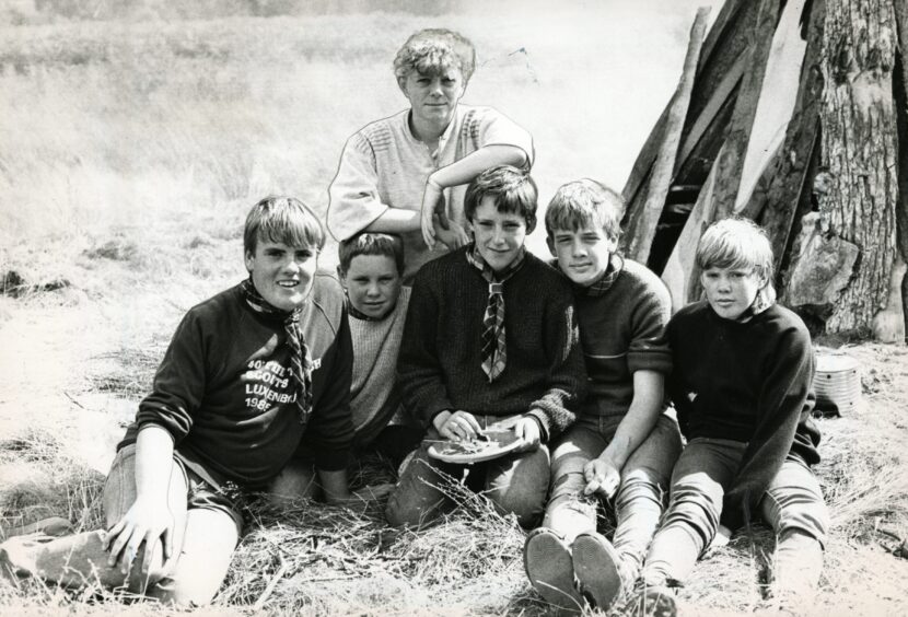 Scouts of the 40th Fife Troop (Touch) at Grandtully.