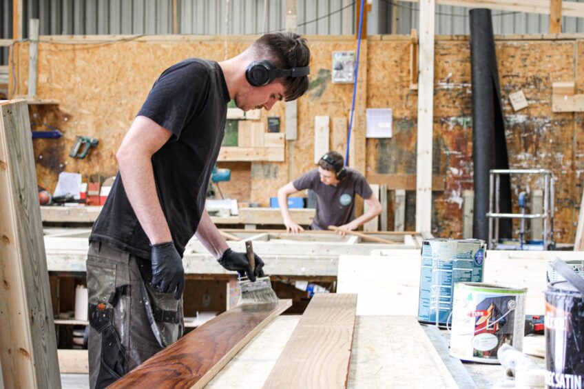 Gillies and Mackay staff hard at work in the workshop