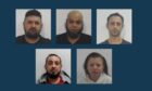 The five members of the gang were convicted of offences carried out in the city. Image: Police Scotland