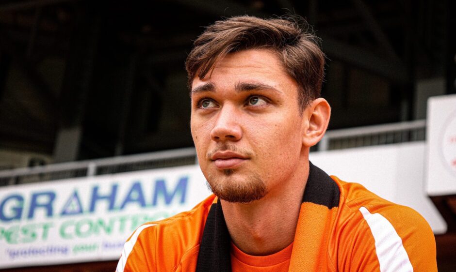 Iurie Iovu gets used to his new surroundings at Tannadice