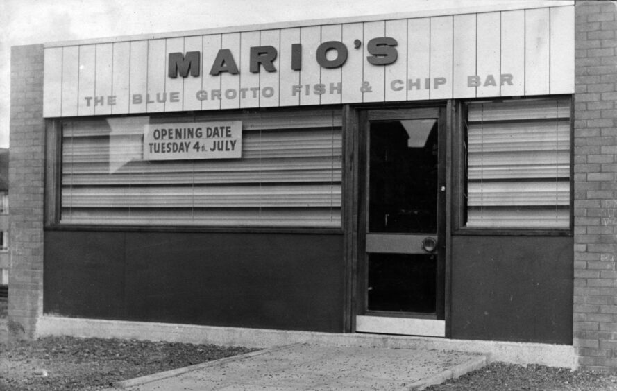 Mario's fish and chip bar in Dundee. 