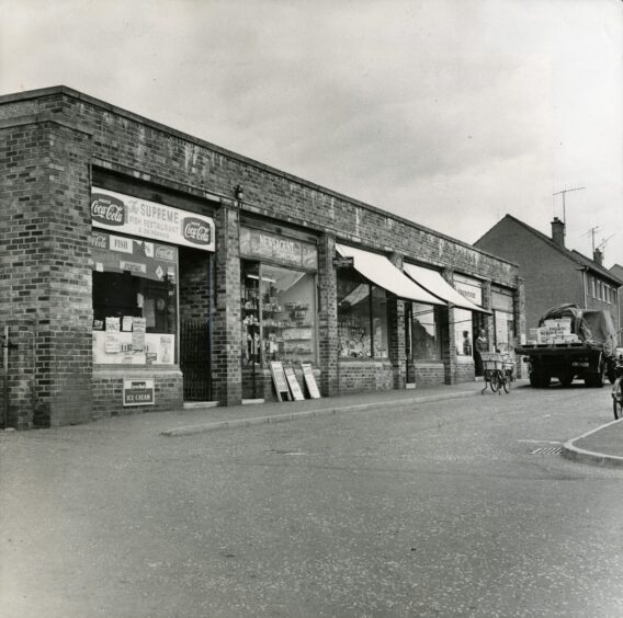 The row of shops at Fintry Drive in Dundee. 