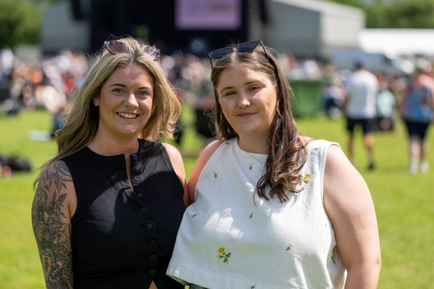 Caitlin Meldrum and Robyn Gallacher from Pitlochry at the festival.