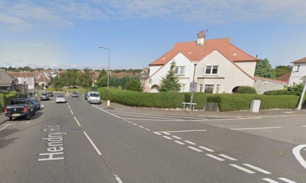 Henry Road, Kirkcaldy where the bus fore occurred.
