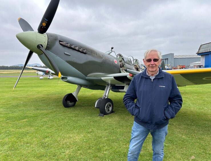 Forfar man's flight in Spitfire from Perth Airport.