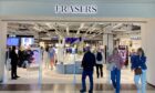 The first shoppers entering Frasers in Dundee. Image: Dylan Lockhart/DC Thomson