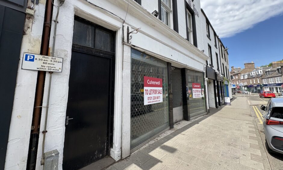 Former Scottish Hydro Electric shop in Forfar town centre.