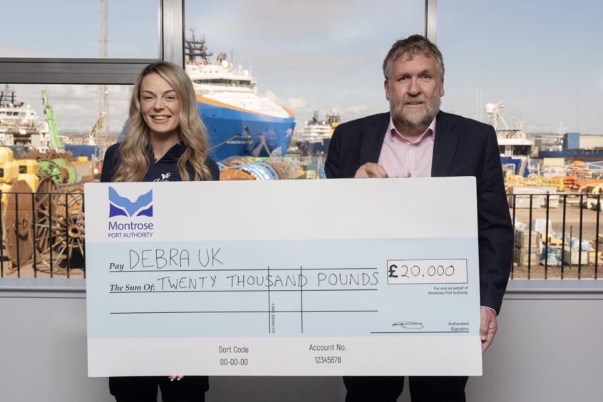 Montrose Port Authority £20,000 donation to DEBRA.