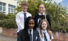 Webster's High pupils (from left) Joshua Heinowski, Menite Okoye-John, Kenzie Milne and Grace Bertram are in the group heading to London. Image: DC Thomson
