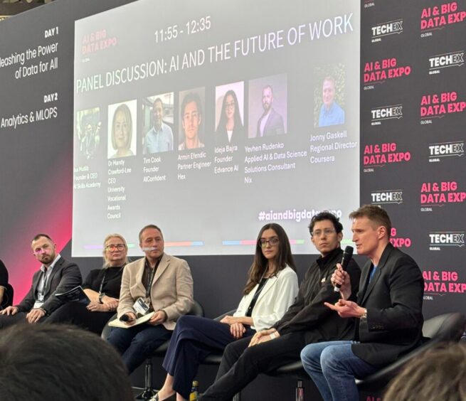 Ideja Bajra in a panel discussion about the future of AI, at the AI & Big Data Expo. Image: Ideja Bajra