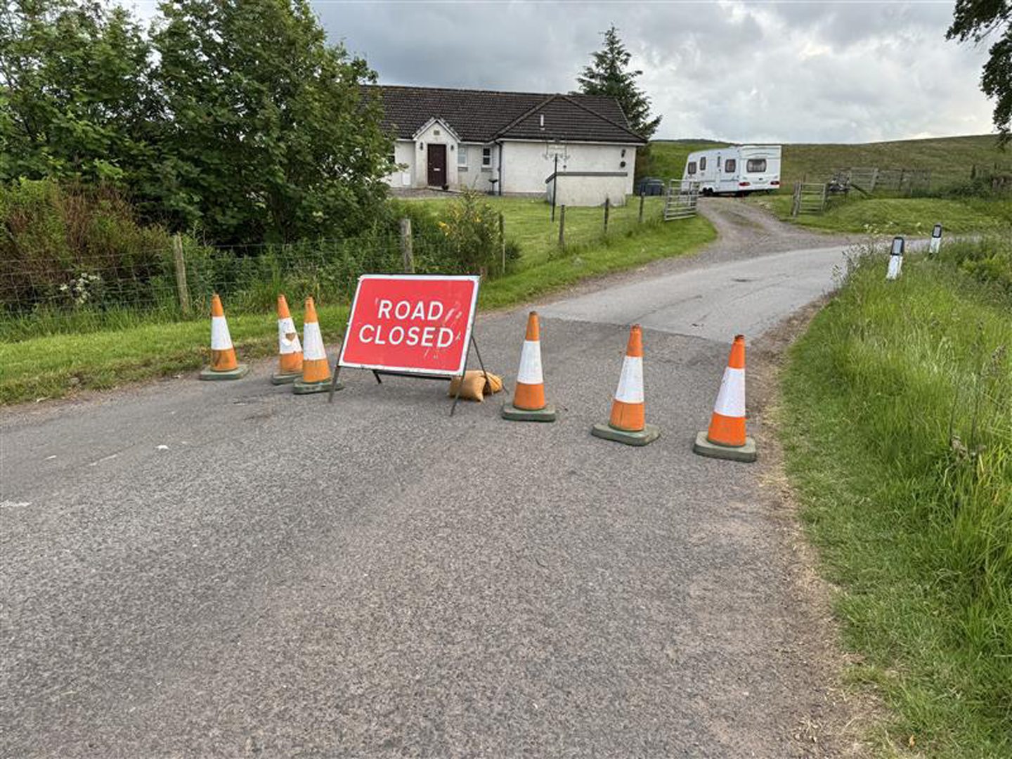 Road closure.