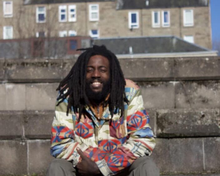 Musician James Liandu in Dundee.