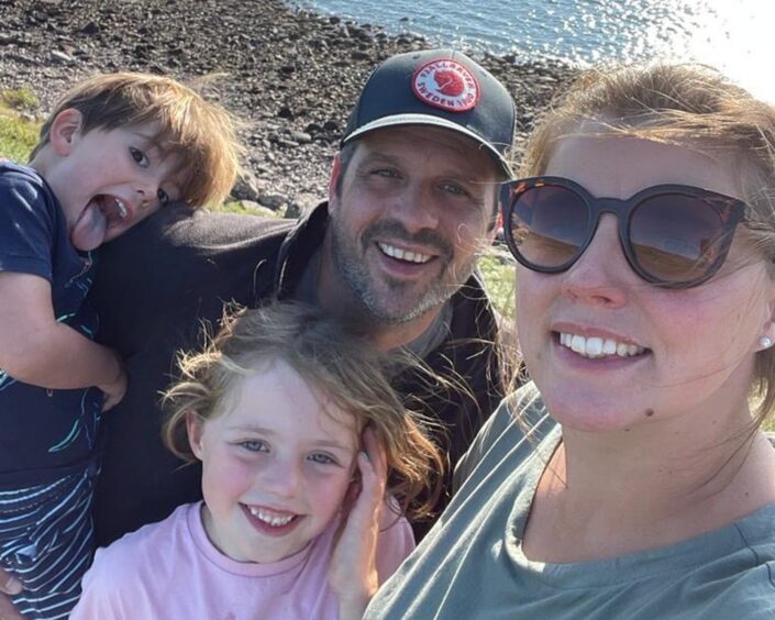 Jonathon and Chloe Clark with daughter Poppy and son Archie