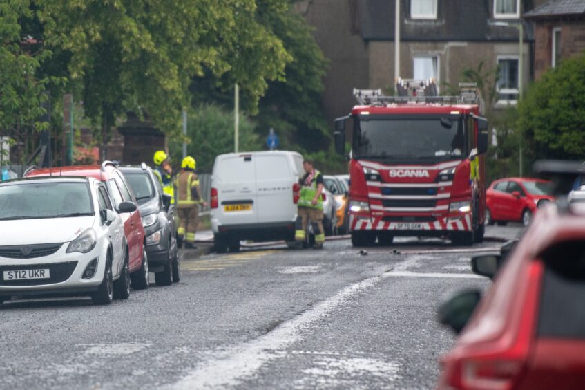Crews tackled the fire for hours