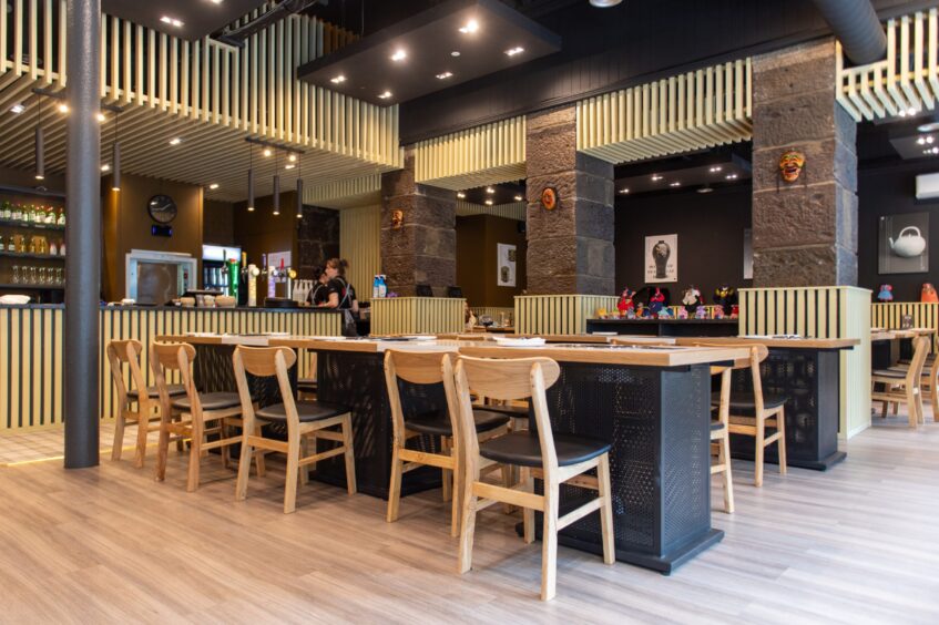 The Asian-inspired decor inside Korean BBQ Dundee.
