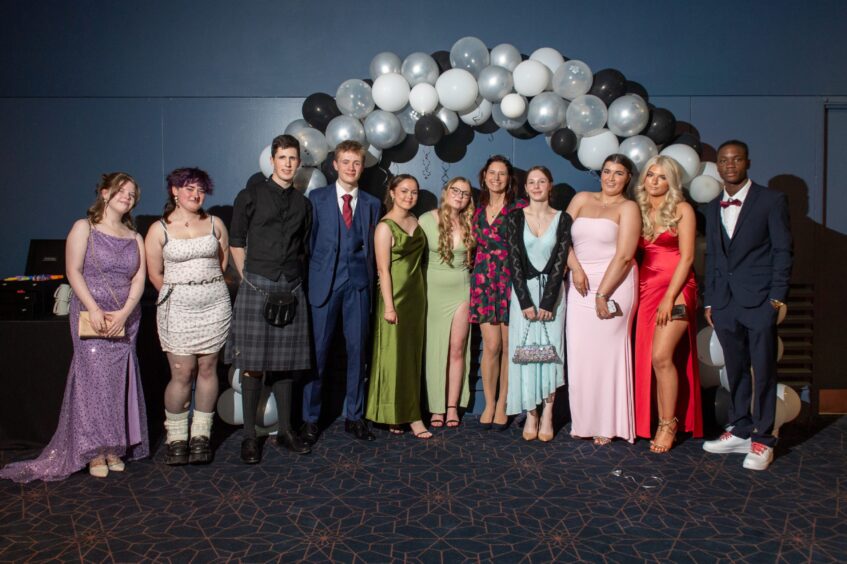 A group of classmates at the event