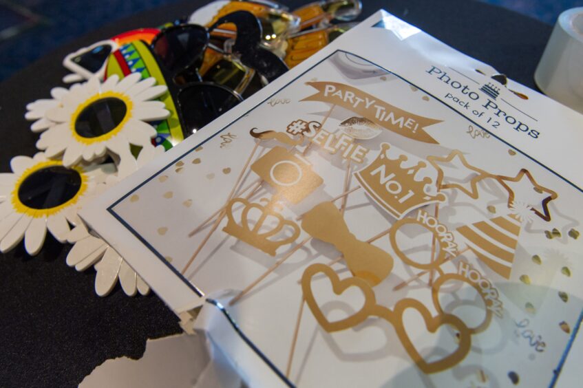 Photo props on a table