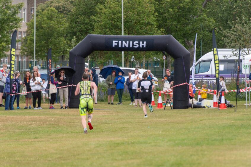 Competitors in the 10th Montrose Triathlon.