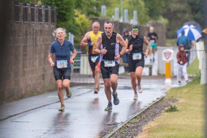 Competitors in the 10th Montrose Triathlon.