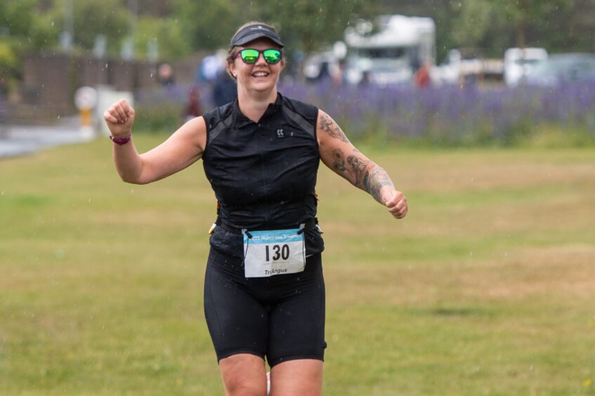 Competitors in the 10th Montrose Triathlon.