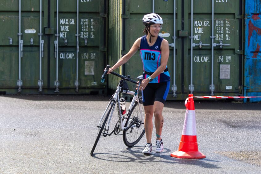 Competitors in the 10th Montrose Triathlon.