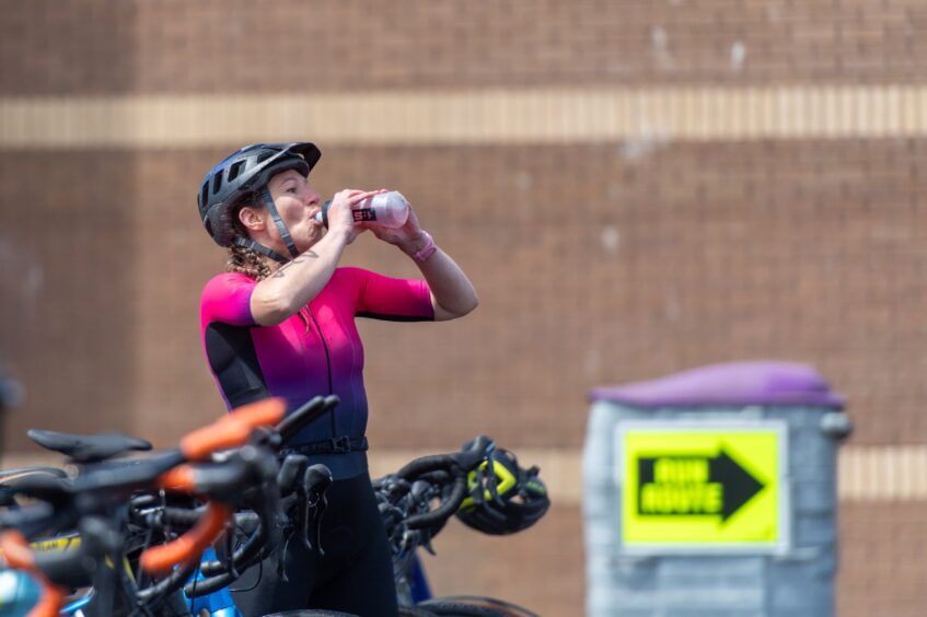 Competitors in the 10th Montrose Triathlon.